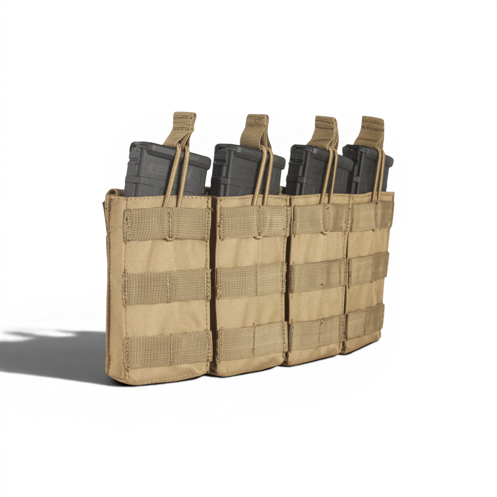 MOLLE Open Top Quad Rifle Mag Pouch