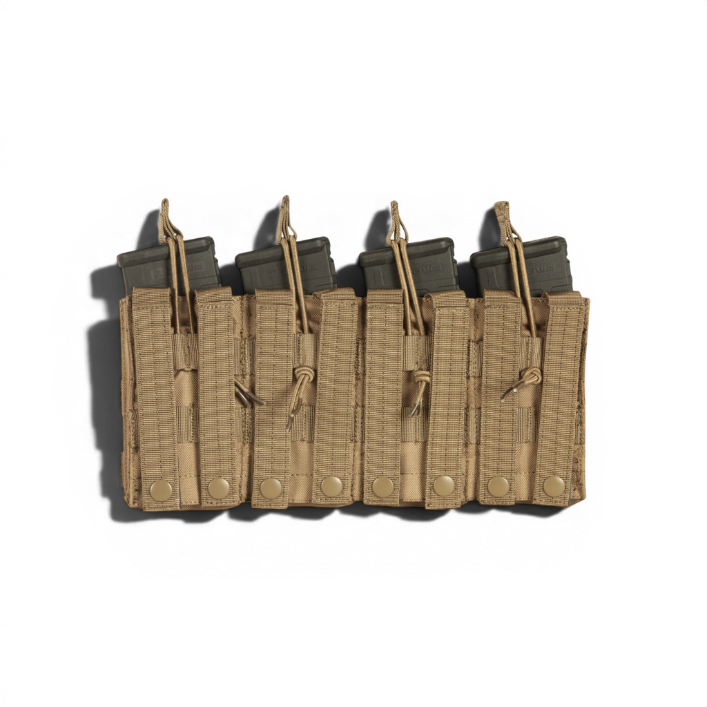 MOLLE Open Top Quad Rifle Mag Pouch