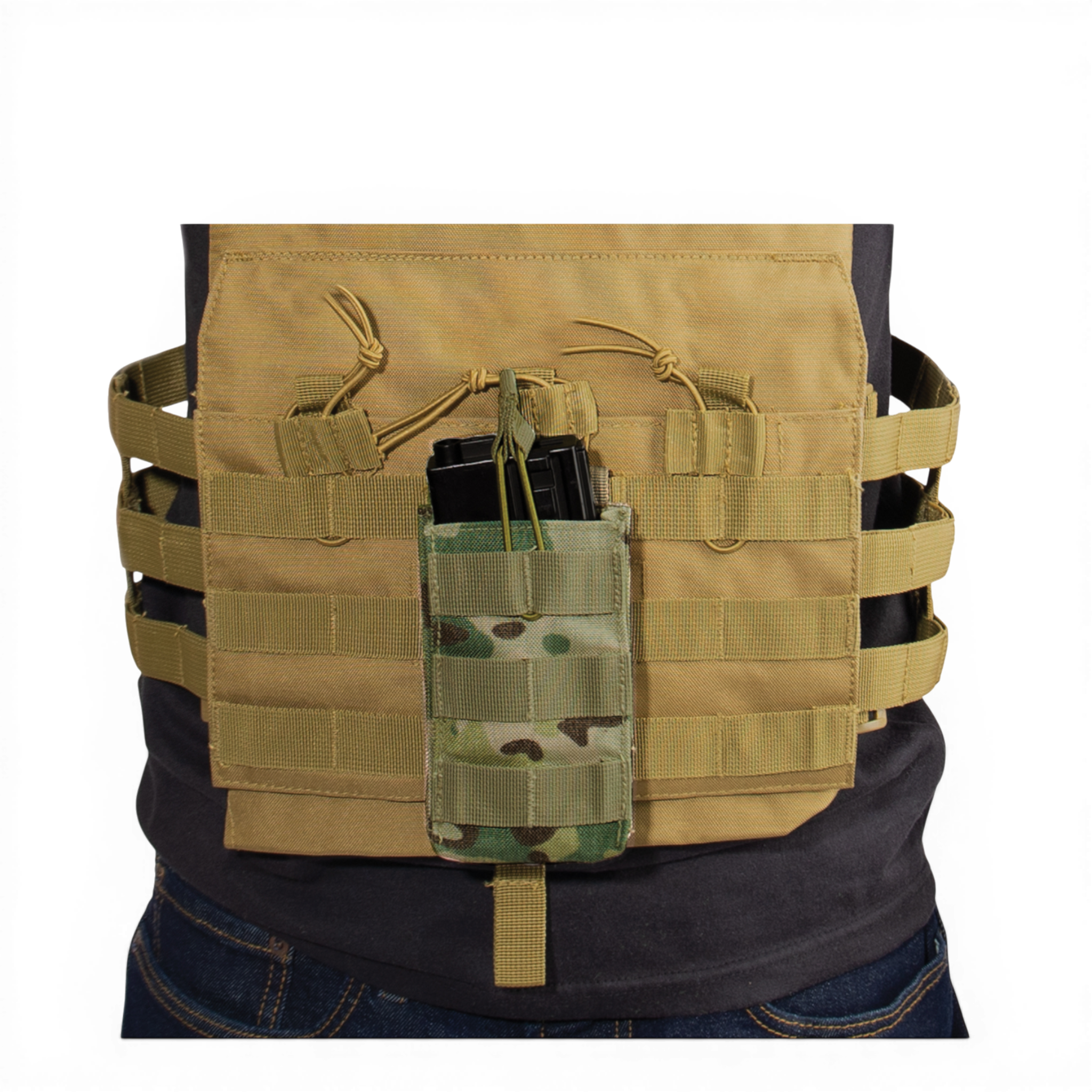 CTC MOLLE Open Top Single Rifle Mag Pouch