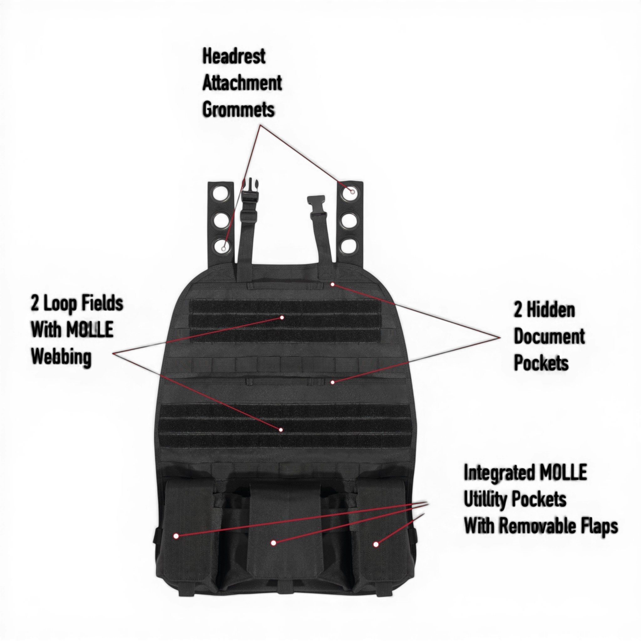 CTC Tactical Car Seat Panel (Black)