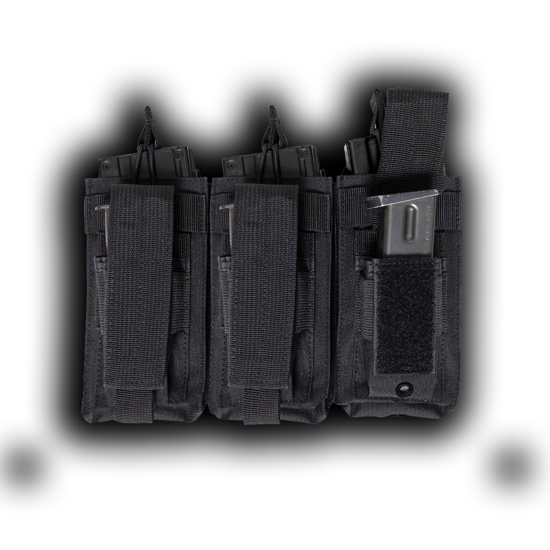 CTC MOLLE Triple Kangaroo Rifle and Pistol Mag Pouch