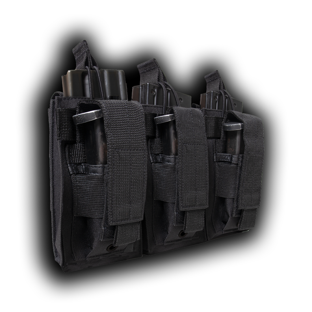 MOLLE Triple Kangaroo Rifle and Pistol Mag Pouch