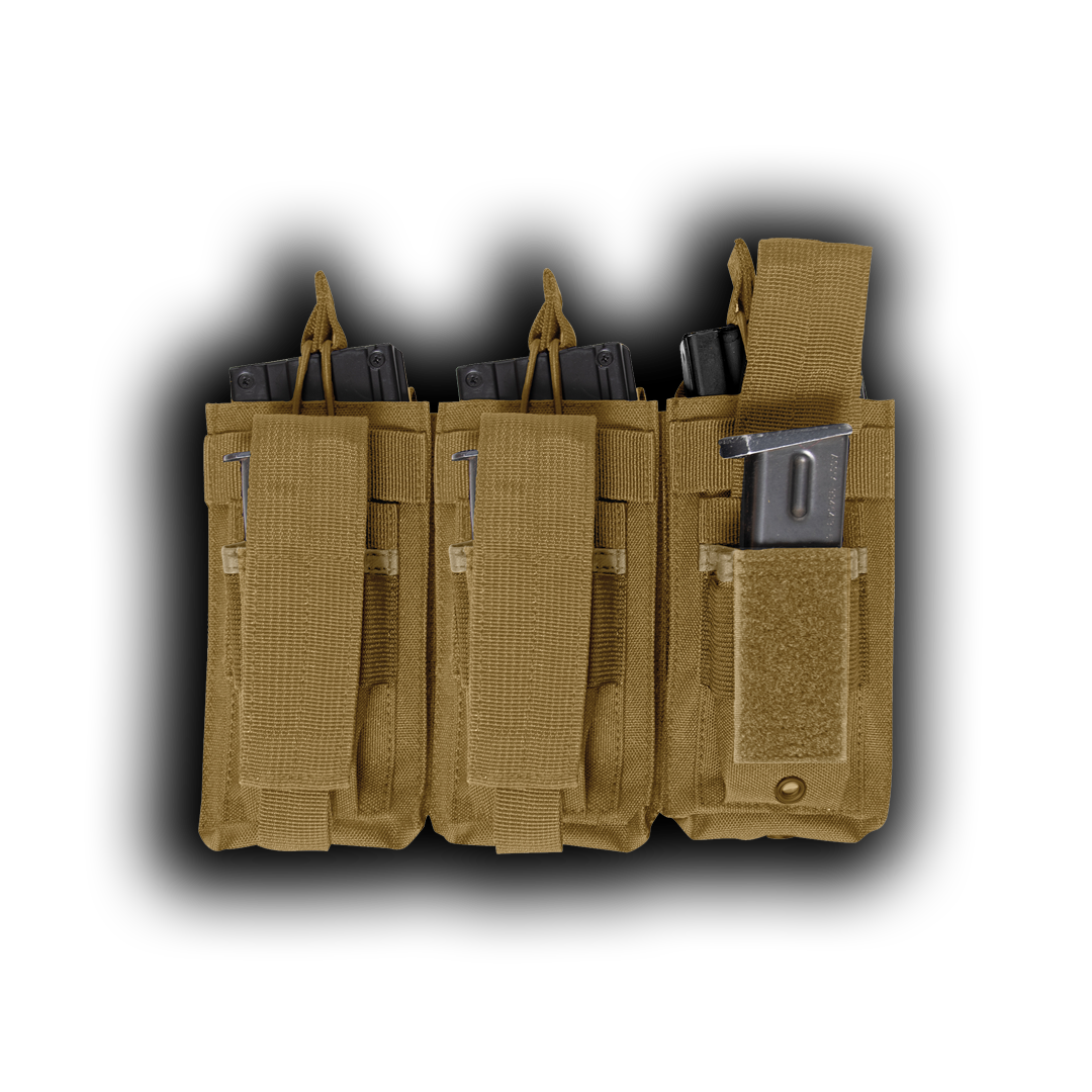 CTC MOLLE Triple Kangaroo Rifle and Pistol Mag Pouch
