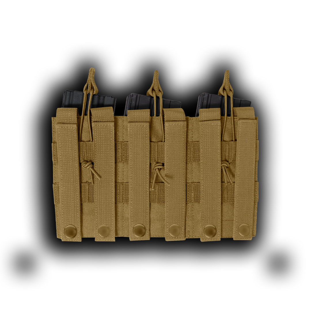 MOLLE Triple Kangaroo Rifle and Pistol Mag Pouch