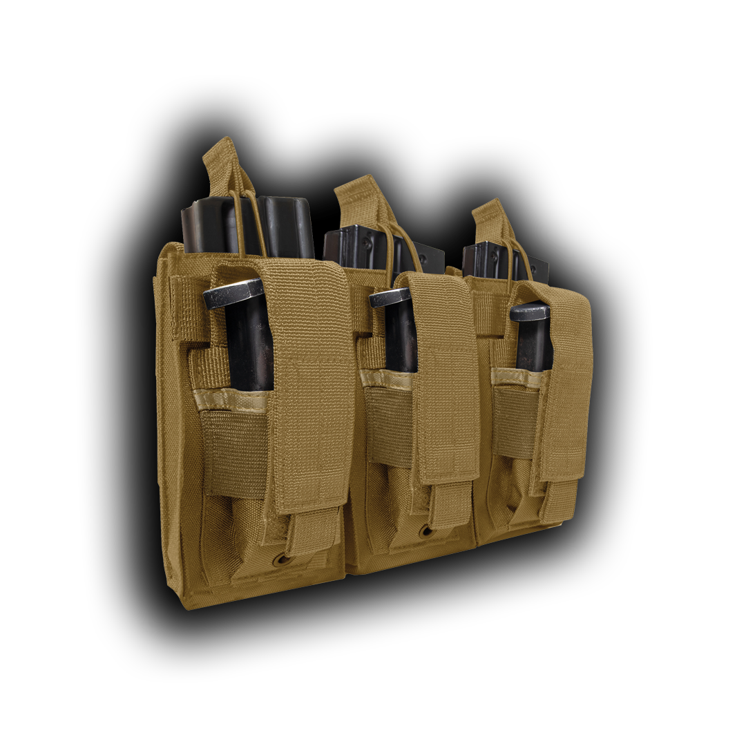 CTC MOLLE Triple Kangaroo Rifle and Pistol Mag Pouch