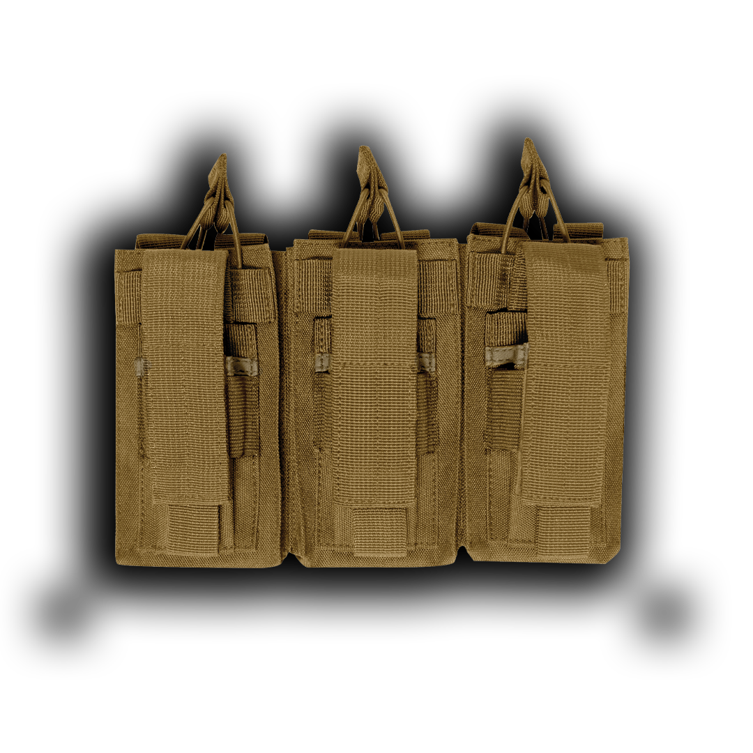 MOLLE Triple Kangaroo Rifle and Pistol Mag Pouch