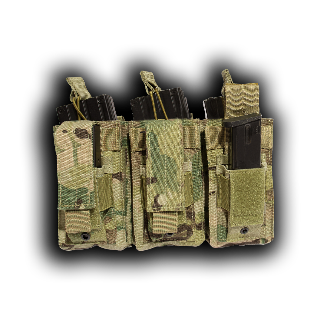 CTC MOLLE Triple Kangaroo Rifle and Pistol Mag Pouch