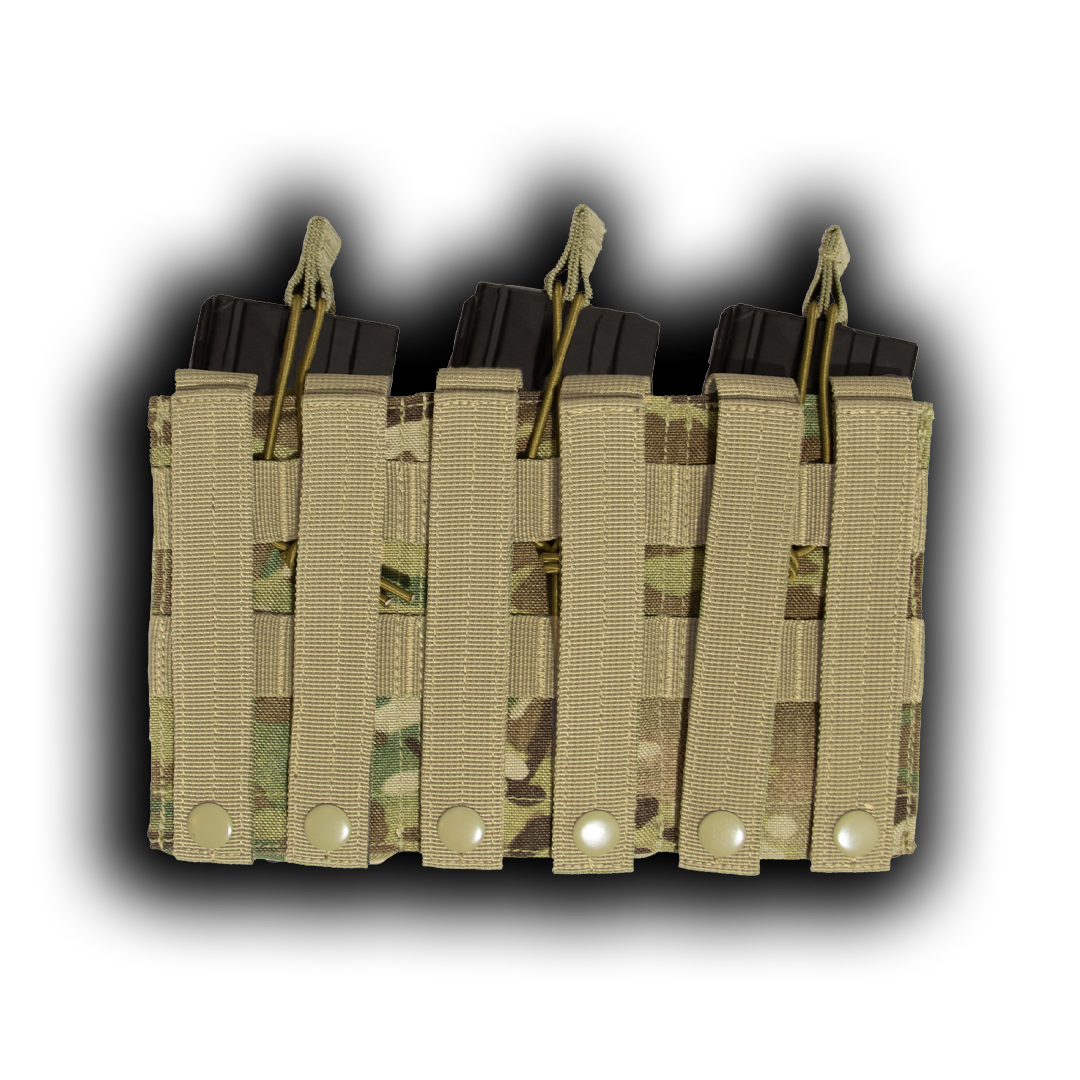 CTC MOLLE Triple Kangaroo Rifle and Pistol Mag Pouch