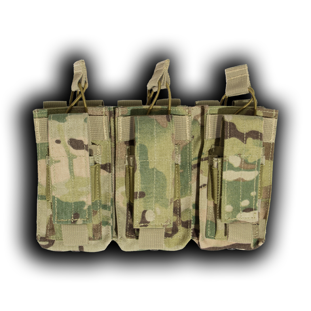 CTC MOLLE Triple Kangaroo Rifle and Pistol Mag Pouch