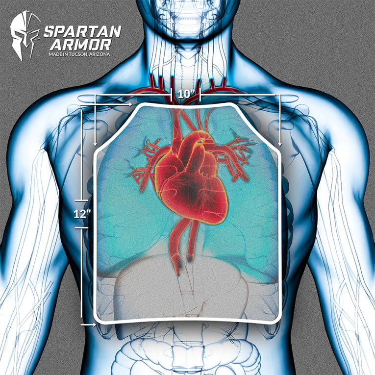 10" x 12" | Spartan™ Omega™ AR500 Steel Body Armor | Set of Two