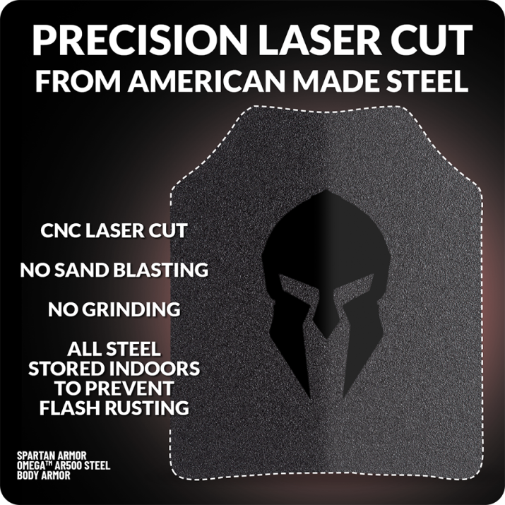 10" x 12" | Spartan™ Omega™ AR500 Steel Body Armor | Set of Two